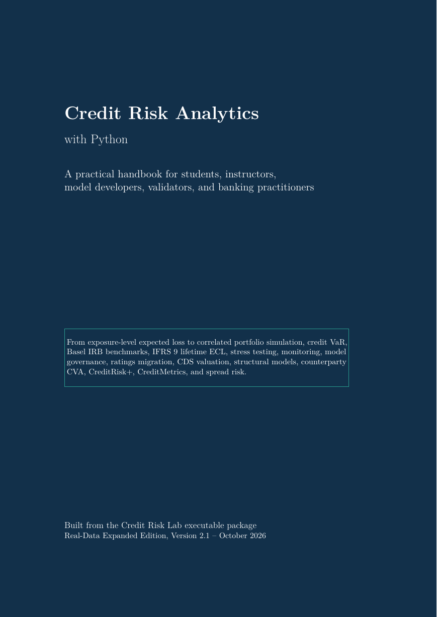 Credit Risk Analytics with Python handbook cover